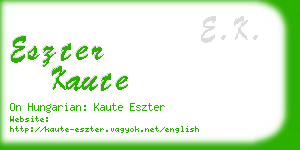 eszter kaute business card
